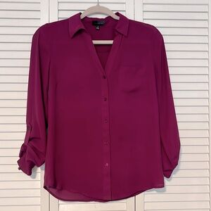 The Limited Fuchsia Button Down Blouse